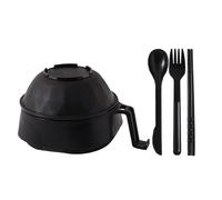 Ramen Bowl Set, Large Capacity Instant Noodles Bowl 6X, Rapid Ramen Noodle Bowl PP Lid, PP Ramen Bowl Chopsticks, 6 Piece Ramen Bowl Set, Easy To Use, Portable for Soup Noodles