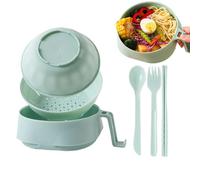 Ramen Bowl Set, Large Capacity Instant Noodles Bowl 6X, Rapid Ramen Noodle Bowl PP Lid, PP Ramen Bowl Chopsticks, 6 Piece Ramen Bowl Set, Easy To Use, Portable for Soup Noodles