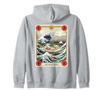 Ramen Bowl Surfing Tarot Card La Gran Ola Fuera de Kanagawa Sudadera con Capucha