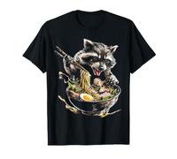 Ramen Comiendo Mapache con Palillos Camiseta
