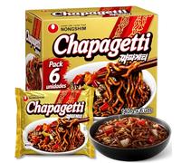 Ramen Coreanos Chapagetti, Fideos Instantáneos Chapagetti, Instant Noodle Ramen Corea, Original Coreano, Agrega agua caliente y cocina por 5 minutos, Sabor picante, 6 unidades de 140 g
