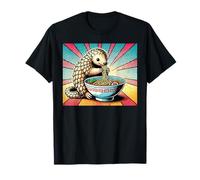 Ramen de pangolín lindo amante de los fideos del arte japonés pop Camiseta