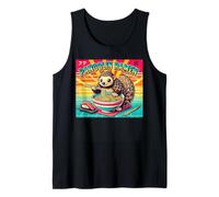 Ramen de pangolín lindo amante de los fideos del arte japonés pop Camiseta sin Mangas
