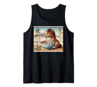 Ramen de potro de caballo lindo japonés clásico monte Fuji fideos Camiseta sin Mangas