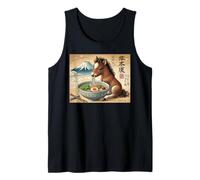 Ramen de potro de caballo lindo japonés clásico monte Fuji fideos Camiseta sin Mangas