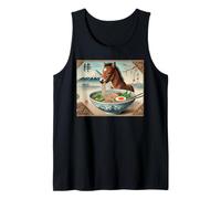 Ramen de potro de caballo lindo japonés clásico monte Fuji fideos Camiseta sin Mangas