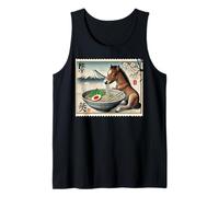 Ramen de potro de caballo lindo japonés clásico monte Fuji fideos Camiseta sin Mangas