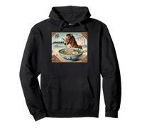 Ramen de potro de caballo lindo japonés clásico monte Fuji fideos Sudadera con Capucha