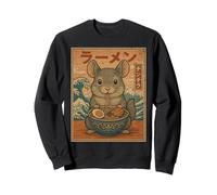 Ramen Divertido Kawaii Fideos japoneses Chinchilla Comiendo Ramen Sudadera