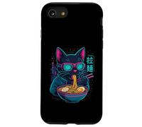 Ramen Fideos Gato Japón Kawaii Retro Gatos Manga Anime Carcasa para iPhone SE (2020) / 7 / 8