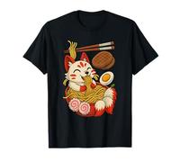 Ramen Fideos Japoneses Kitsune Fox Kawaii Otaku Anime Camiseta