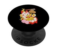 Ramen Fideos Japoneses Kitsune Fox Kawaii Otaku Anime PopSockets PopGrip Adhesivo
