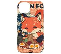 Ramen Fox Cute Japanese Noodle Lover Retro Anime Kawaii Ezo Carcasa para iPhone 15 Plus