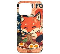 Ramen Fox Cute Japanese Noodle Lover Retro Anime Kawaii Ezo Carcasa para iPhone 16 Pro