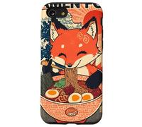 Ramen Fox Cute Japanese Noodle Lover Retro Anime Kawaii Ezo Carcasa para iPhone SE (2020) / 7/8