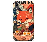 Ramen Fox Cute Japanese Noodle Lover Retro Anime Kawaii Ezo Carcasa para iPhone XR