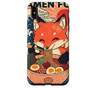 Ramen Fox Cute Japanese Noodle Lover Retro Anime Kawaii Ezo Carcasa para iPhone XS MAX
