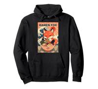 Ramen Fox Cute Japanese Noodle Lover Retro Anime Kawaii Ezo Sudadera con Capucha