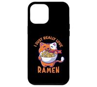 Ramen Gato Comiendo Fideos Comida Japonesa Anime Kawaii Otaku Carcasa para iPhone 12 Pro Max