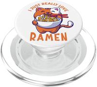 Ramen Gato Comiendo Fideos Comida Japonesa Anime Kawaii Otaku PopSockets PopGrip para MagSafe