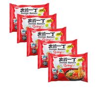 Ramen instantáneo miso picante 100 g Pack 5 unidades Sopa japonesa rápida más de 500 ml Apto vegetariano