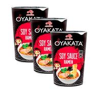 Ramen instantáneo sabor salsa de soja en vaso 63 g Pack 3 unidades Sopa de fideos estilo japonés lista en 3 min para casa oficina viaje