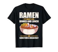 Ramen. It's What's For Dinner and Lunch and Sometimes Camiseta gráfica económica, Hombre, Negro, S