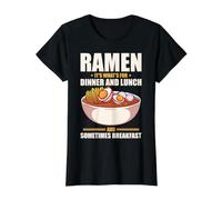 Ramen. It's What's For Dinner and Lunch and Sometimes Camiseta gráfica económica, Mujer, Negro, M