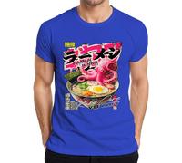 Ramen Junkie Japón Pulpo Anime Manga Comida Camiseta Hombre, azul, 3XL