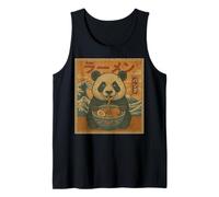 Ramen Kawaii Divertido Panda Fideos japoneses Panda Comiendo Ramen Camiseta sin Mangas
