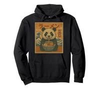 Ramen Kawaii Divertido Panda Fideos japoneses Panda Comiendo Ramen Sudadera con Capucha