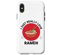 Ramen Kawaii I Just Really Love Cute Ramen Noodles Lover Carcasa para iPhone X/XS