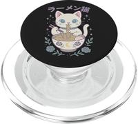 Ramen Kawaii Lindo Gato Pastel Gótico Estilo Japonés PopSockets PopGrip para MagSafe