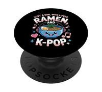 Ramen KPOP Solo Una Chica Que Ama Ramen Y K-Pop Pop Chica PopSockets PopGrip Adhesivo