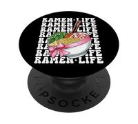 Ramen Life - Arco de Coqueta para Almuerzo instantáneo con Fideos japoneses PopSockets PopGrip Adhesivo