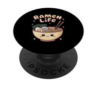 Ramen Life Funny Ramen Lover Comida Japonesa Otaku Cup Sopa PopSockets PopGrip Adhesivo