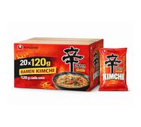Ramen Nong shin Kimchi, Fideos Instantáneos Nong con Kimchi, Shin Ramyun, Instant Noodle Ramen Corea, Original Coreano, Agrega agua caliente y cocina por 5 minutos, Contiene 20 unidades de 120 g