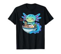Ramen Noodle Japanese Anime Manga Kawaii Turtles Axolotl Camiseta
