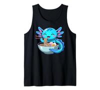 Ramen Noodle Japanese Anime Manga Kawaii Turtles Axolotl Camiseta sin Mangas