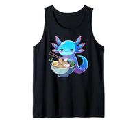 Ramen Noodle Japanese Anime Manga Kawaii Turtles Axolotl Camiseta sin Mangas