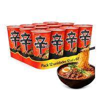 Ramen Picante Nongshin, Fideos Instantáneos Nong Shim Shin Ramyun, Instant Noodle Ramen Corea, Original Coreano, Agrega agua caliente y cocina por 5 minutos, Contiene 12 unidades de 68 g