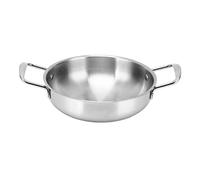 Ramen Pot, plata de acero inoxidable coreano coreano fideos fideos cocina utensilios de cocina con asas dobles para fideos de sopa casera y (26 cm)