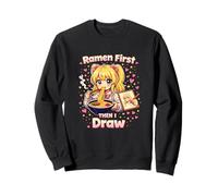 Ramen Primero Luego Dibujo | Artista de Anime Kawaii Sudadera