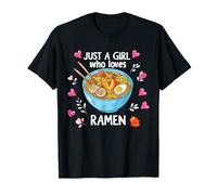 Ramen Solo Una Chica Que Ama Los Amantes del Ramen Fideos Camiseta