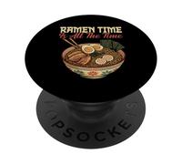 Ramen Time Is All The Time - Fideos gráficos de Comida Japonesa PopSockets PopGrip Adhesivo