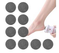 RAMGLYO 10 Piezas Electronic Foot File Reemplazo Pie Grinder Head Electric Foot Grinder Head Callus Remover Head Dead Skin Reemplazo Foot File (Negro)