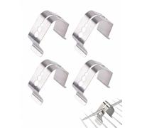 RAMGLYO Clip Termómetro Acero Inoxidable, 4x Universal para Sondas de Carne, Grill, Horno. Ahumador y Olla. Soporte Fijo Multidiámetro para Medición Precisa de Temperatura Interna.