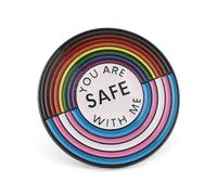 RAMGLYO Pride Pin Rainbow Pins Orgullo Gay Citas Inspiracionales Rainbow Heart Pin (Arco Iris) (F1)