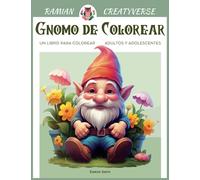 Ramian Creatyverse Gnomo de Colorear: Descubre un Mundo de Fantasía con 51 Asombrosas Ilustraciones de Pequeños Elfos | Dedicado a Los Adultos y Adolescentes