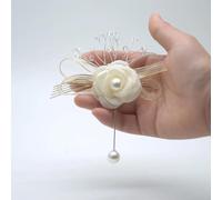 Ramillete de muñeca con ojal, flores for ojales de boda, romántico ramo de rosa marfil for hombre, ramo de boda, ceremonia, ramo de ojales, ramillete de muñeca, decoración for traje de graduación.(1 P